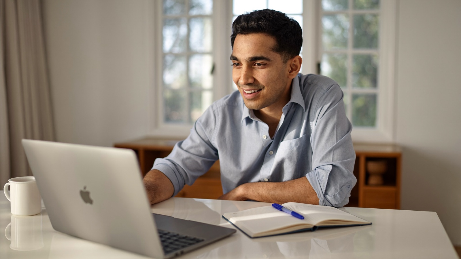 Professional attending a live weekend masterclass online